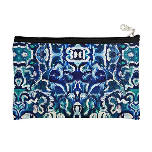 Neoprene Zip Pouch - "Blue Day" Design Inspired By Stacy