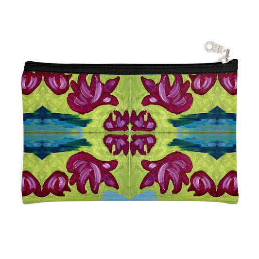 Neoprene Zip Pouch - "Lotus" Design Inspired by Natalie