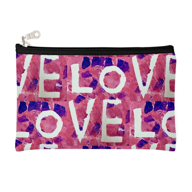 Neoprene Zip Pouch - "LOVE" Design Inspired by Nicole