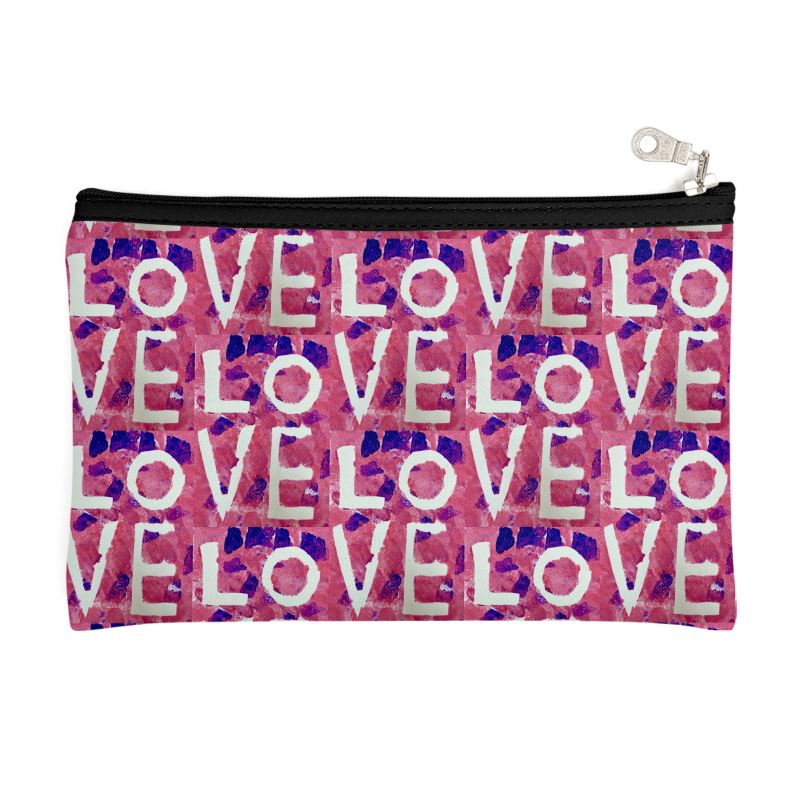 Neoprene Zip Pouch - "LOVE" Design Inspired by Nicole