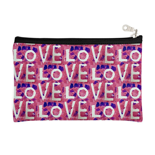 Neoprene Zip Pouch - "LOVE" Design Inspired by Nicole